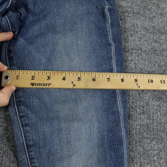 Mother Jeans 25 Blue The Weekender Fray Walking On Coals Flare Denim Minimalist - Picture 13 of 15